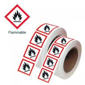 GHS Symbols on a roll - Flammable