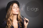 woman smoking an e-cigarette