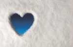 Heart Shape drawn on a Snow Frozen Window (XXXL)